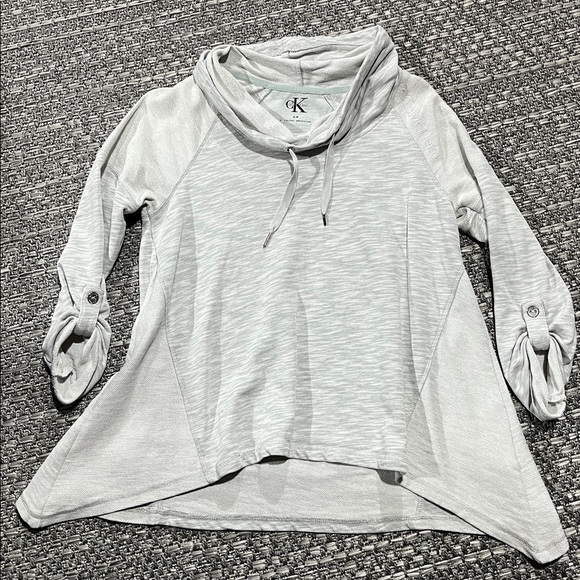 Calvin Klein | Grey Cowl Neck 3/4 Sleeve Sweater - Picture 1 of 16